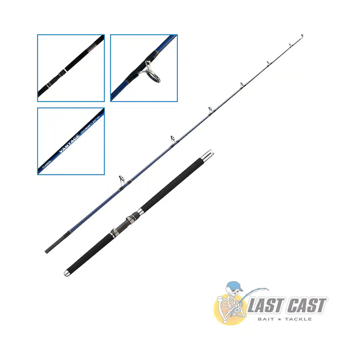 Fladen Vantage Ocean Pro 6ft 180cm 20Lbs Rod Main Image with Rod Guide Handle Description Closeups