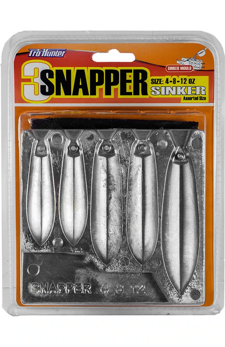 PRO HUNTER - REEF SINKER MOULD COMBO OF 5 FROM 4oz TO 12oz