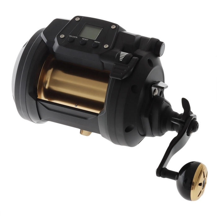 Daiwa 22 Tanacom 1200 AJ Power Assist Electric Reel Spooled with 1200m 50lb X8 Rainbow Braid.