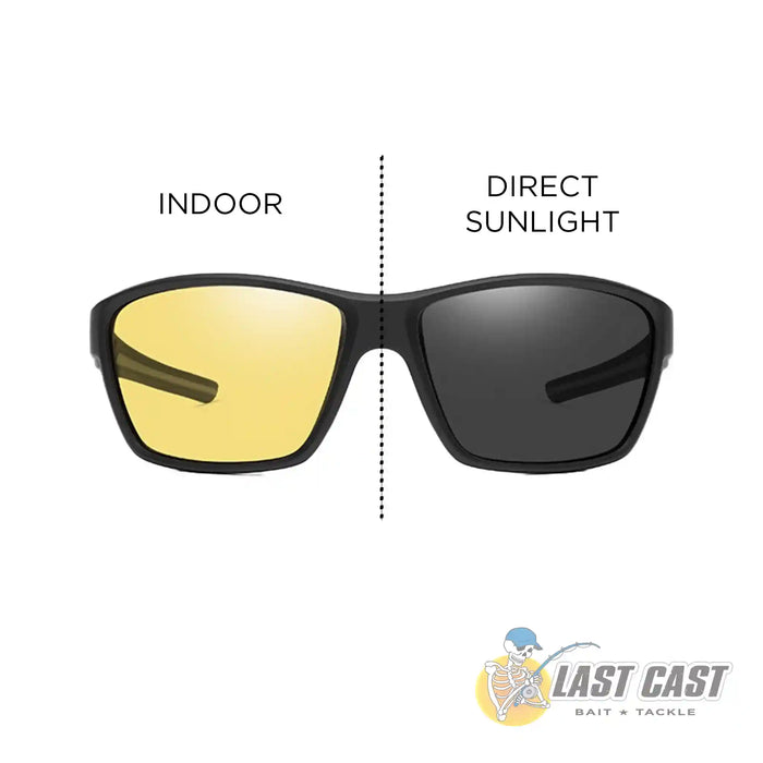 Addiction Outdoors Polarised Photochronic Sunglasses Yellow Front View