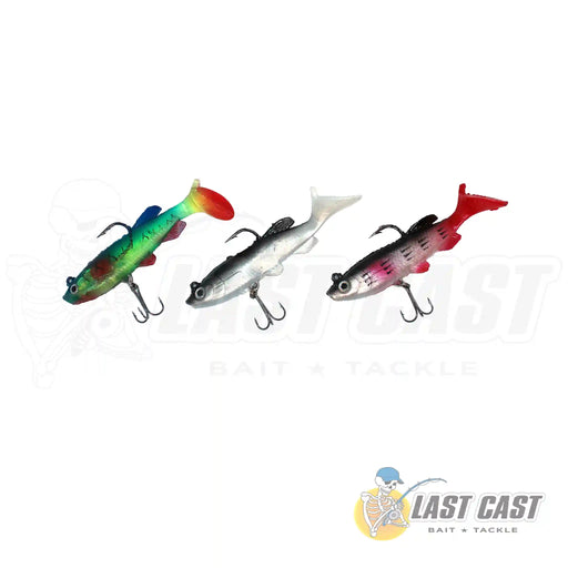 Burle Lead Jig Head Soft Bait Lure with main hook and treble hook 3 Different on Side
