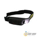 COB Rechargeable Headlamp 350 Lumens Angle Right Flashlight On