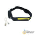 COB Rechargeable Headlamp 350 Lumens Front with Charger