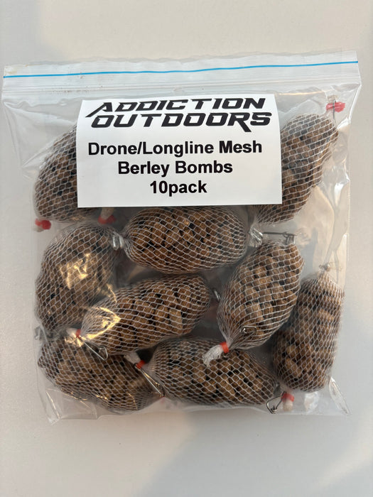 Addiction Outdoors - Drone/Longline Mesh Berley Bombs 10 pack