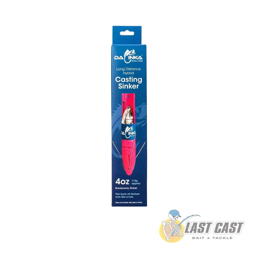 DaCinka long distance casting breakaway sinker 4oz in packaging