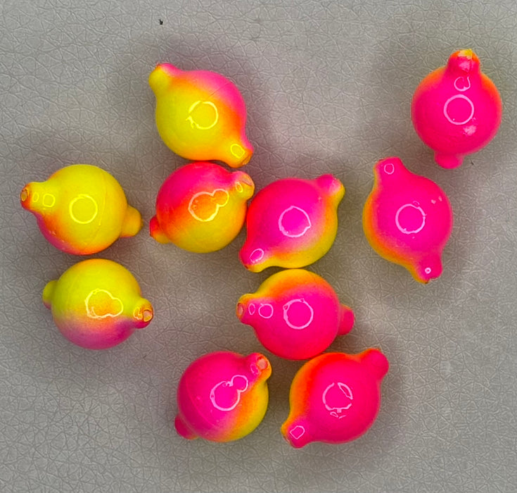 Feral Crew - Assassin Pack - 12mm UV Floats 10Pk Hibiscus Yellow/Pink