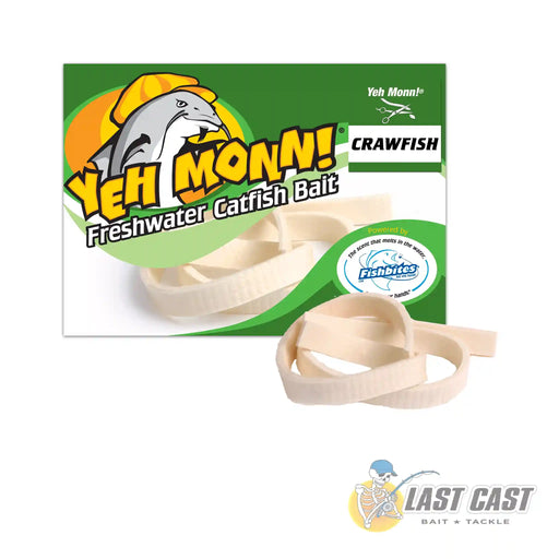 Fishbites Yeh Monn Crawfish Flesh Bait in Package with Fishbite Strip