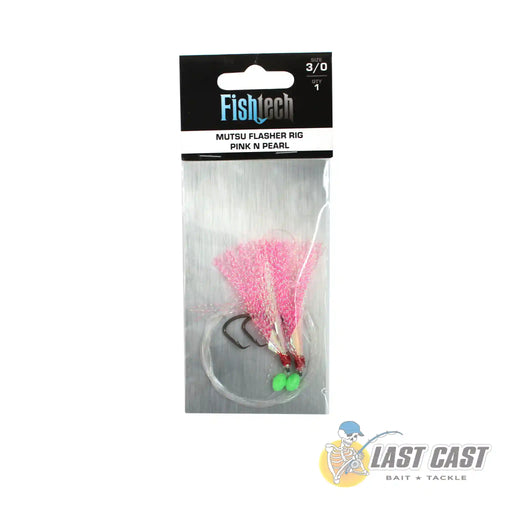 Fishtech Mutsu Economy Flasher Rig Pink n Pearl 3/0 in Packaging
