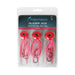 Fishtech Slider Jigs Value 3-Pack Pink in Packaging, with skirts and hooks for catching Snapper