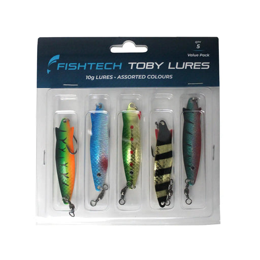 Fishtech Toby Lures Value 5-Pack 10g in packaging