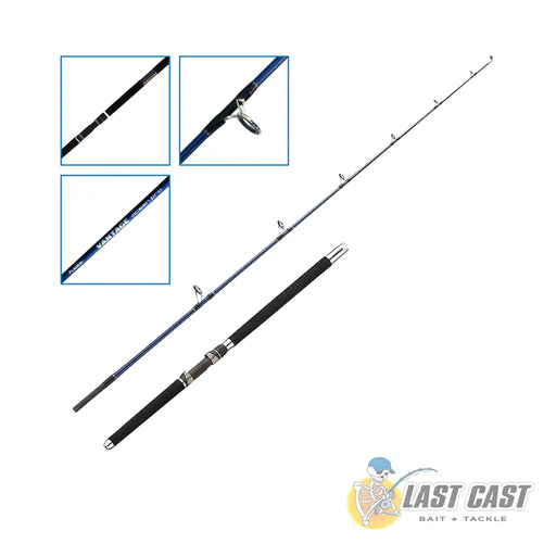 Fladen Vantage Ocean Pro 6ft 180cm 20Lbs Rod Main Image with Rod Guide Handle Description Closeups