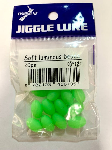 Jiggle Lure - Soft Green Lumo Beads