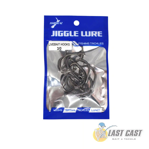 Jiggle Lure Livebait Hooks 3/0 in packaging