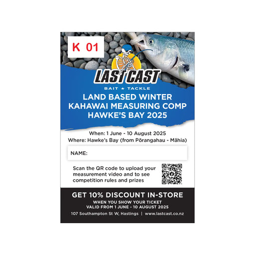 Land Based Winter Kahawai Measuring Comp Hawke's Bay 2025 Kids Entry Ticket