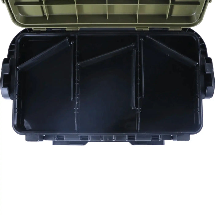Meiho High Performance Tackle Box Versus VS-7070N Top view open lid with dividers closeup