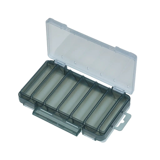 Meiho Reversible Fishing Storage Double Sided Lure And Tackle Case Plastic Container 86cm top open left angle