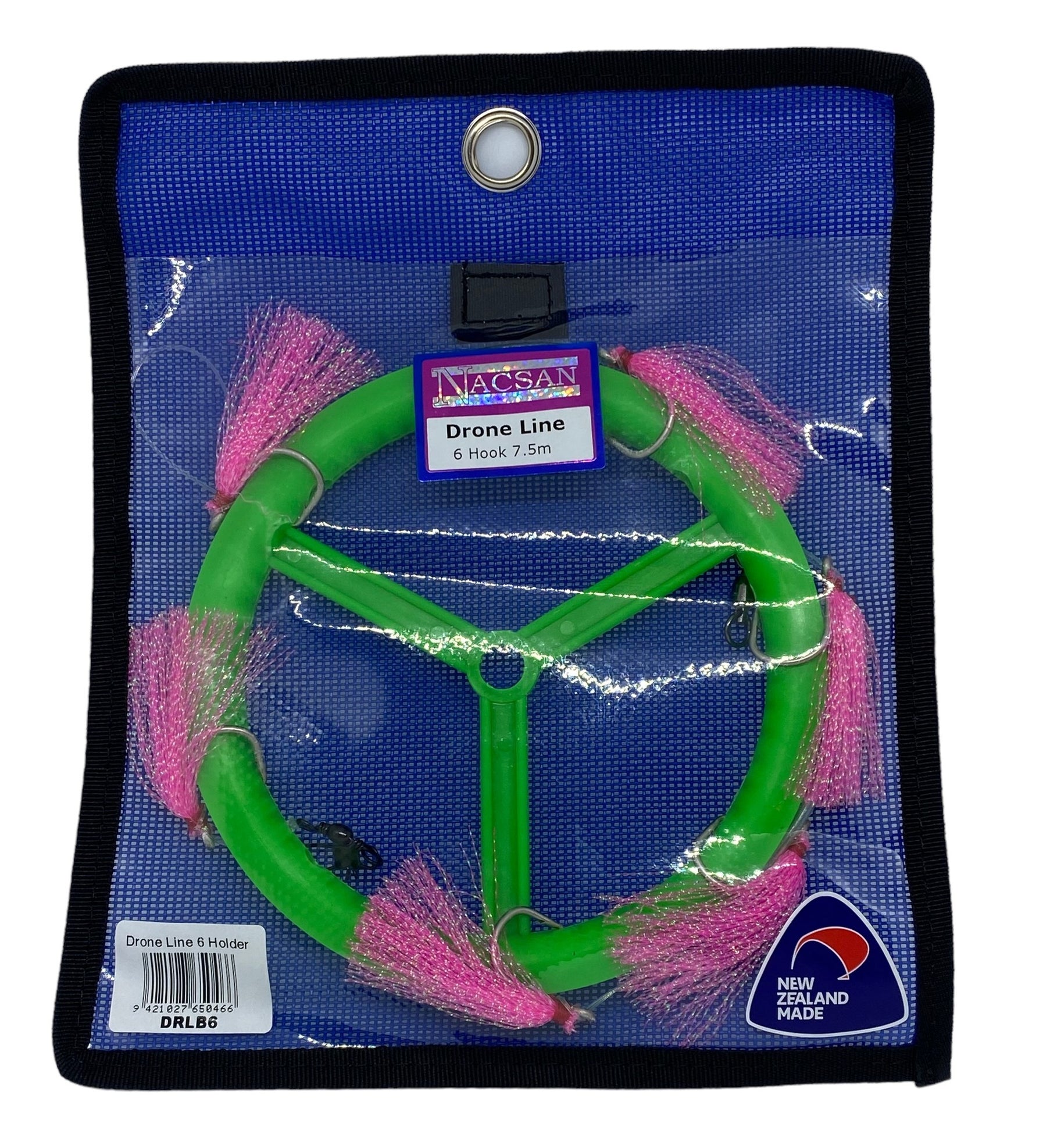 NACSAN - 100LB DRONE LINE 6 HOOK 7.5M WITH LEADER WHEEL AND POUCH ...