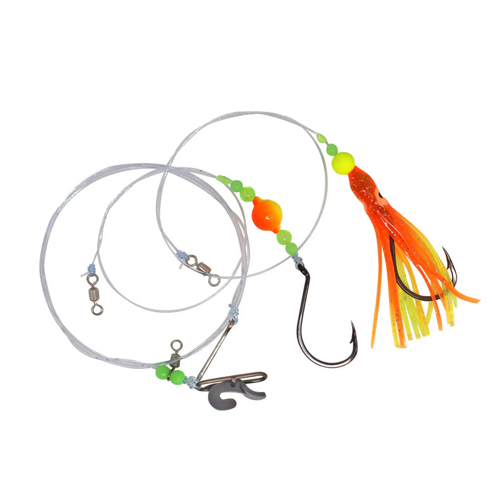 OTS Chasing Tides Surfcasting Pulley Rigs Orange Squid and Bead