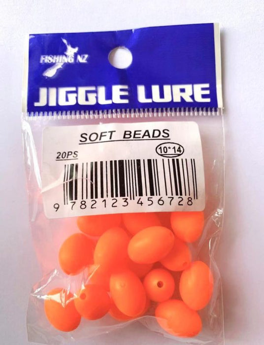Jiggle Lure - Soft Orange UV Beads