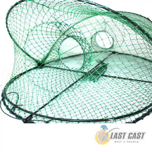 Sea Harvester Collapsible Opera House Net Bait Trap Front Angle Showing Opening Closeup