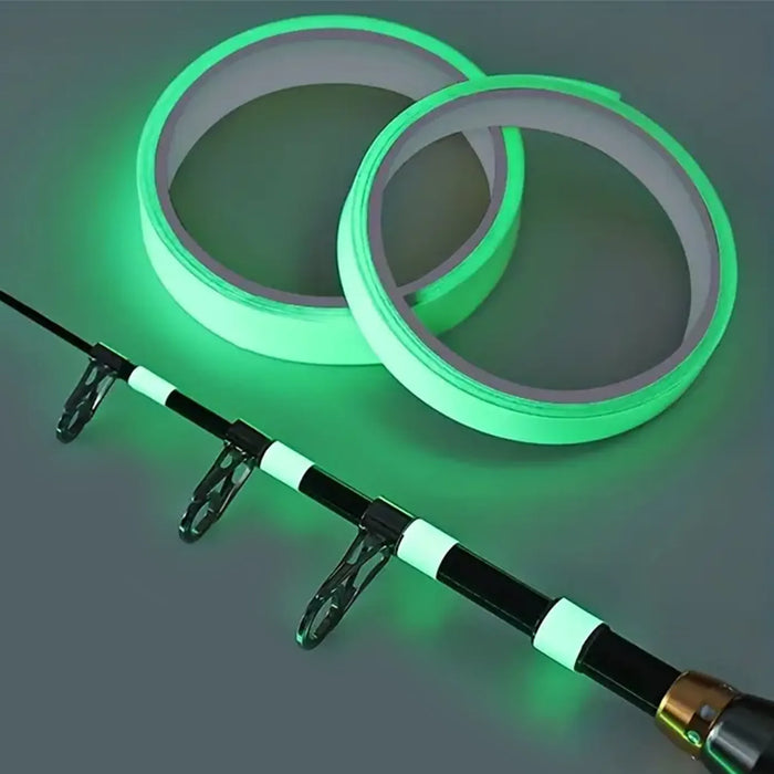 Sea Harvester Luminous Tape attached to fishing rod for better visibility
