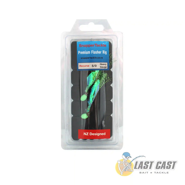 Snapper Tackle 2 Hook Premium Flasher Rig Size 5/0 Green