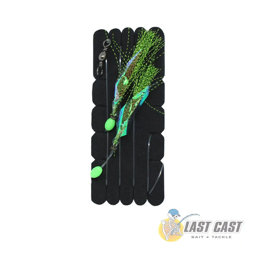 Snapper Tackle 2 Hook Premium Flasher Rig Green