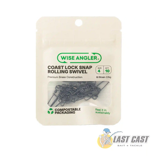 Wise Angler Coast Lock Snap Rolling Swivel in Packaging Size 4