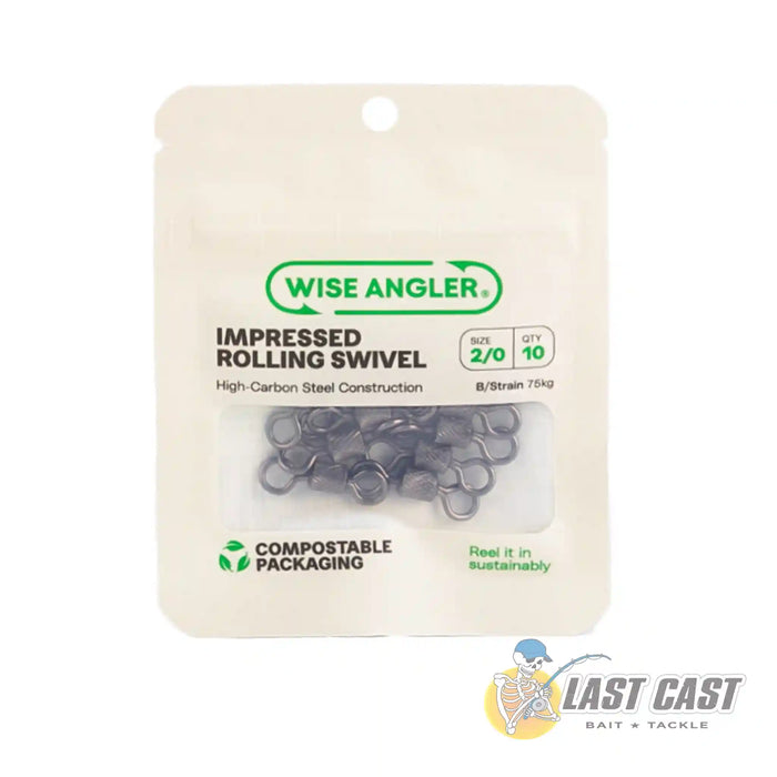 Wise Angler Impressed Rolling Swivel in Packaging Size 2_0