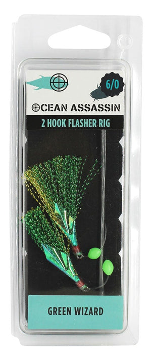 OCEAN ASSASSIN - RECURVE FLASHER RIG GREEN WIZARD