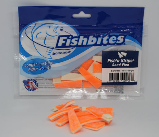 FISHBITES - FISH N STRIPS - SAND FLEA — Last Cast Bait and Tackle