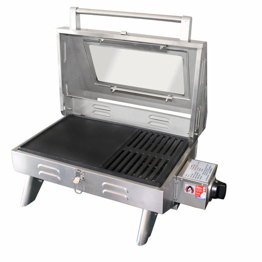 Kiwi Sizzler Portable Gas BBQ with Window Open