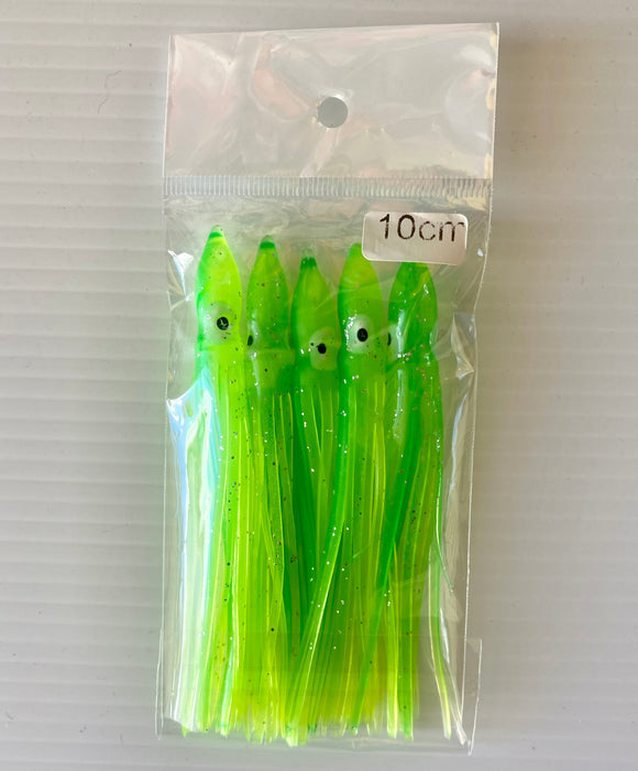 SNAPPER TACKLE - SQUID SKIRTS 10cm 5pk