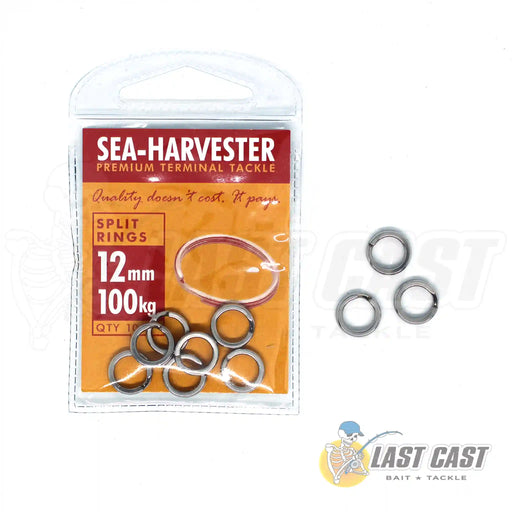 Sea Harvester Split Rings 12mm 100kg Packet with 10 Rings